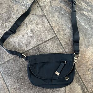 Lululemon Mini Festival Crossbody Bag Black and Gold